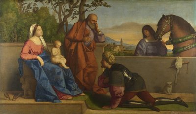 Un guerriero che adora il Bambino Gesù e la Vergine da Vincenzo di Biagio Catena